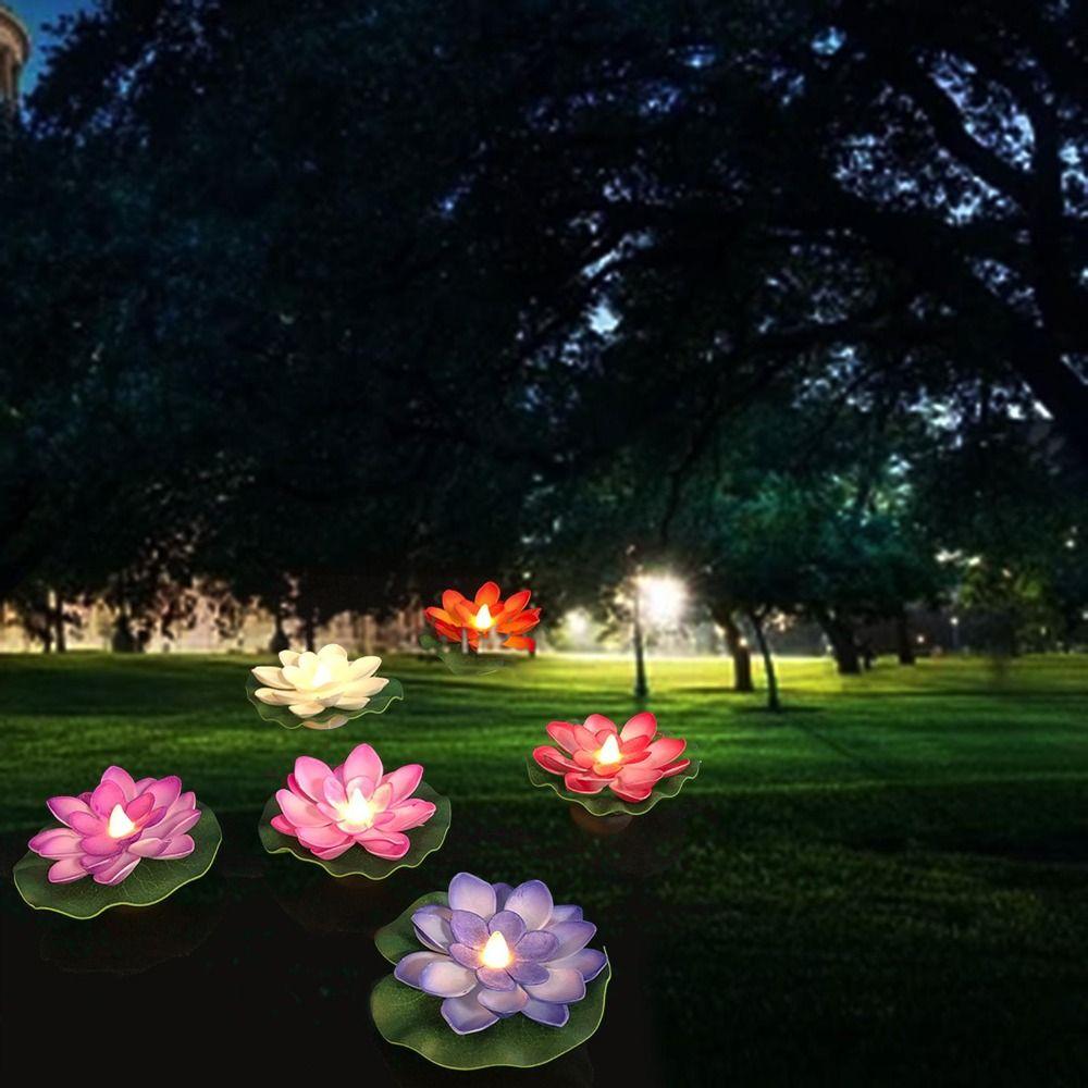 Floating Induction Floating Water Lotus Lamp Waterproof Lotus Wishing Lamp Christmas