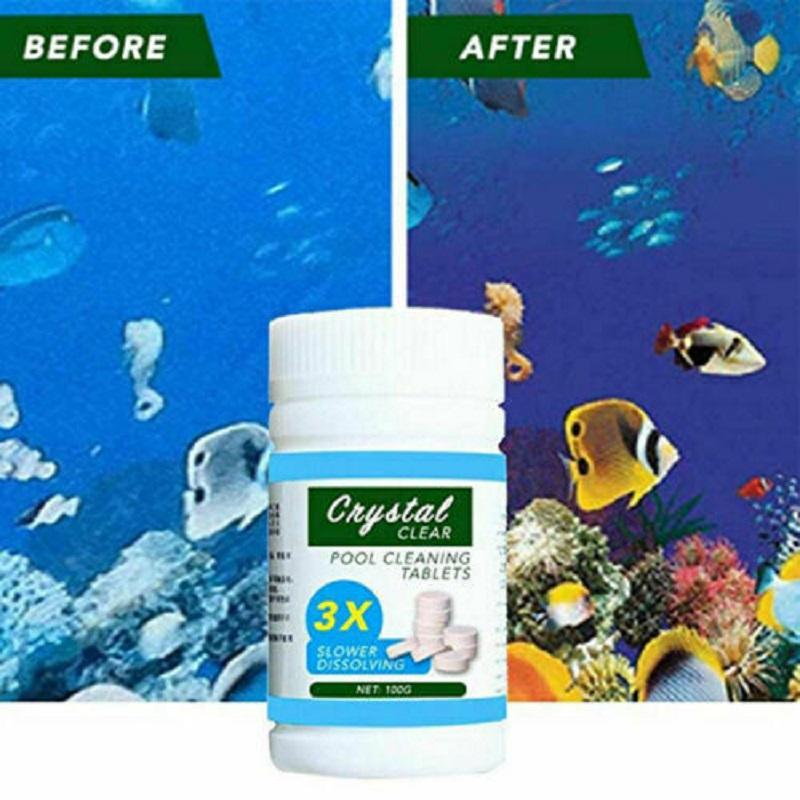 100 таблеток, диспенсер для горячей ванны, химическая рекламная таблетка для чистки бассейна, плавающий хлор, косметические аксессуары
