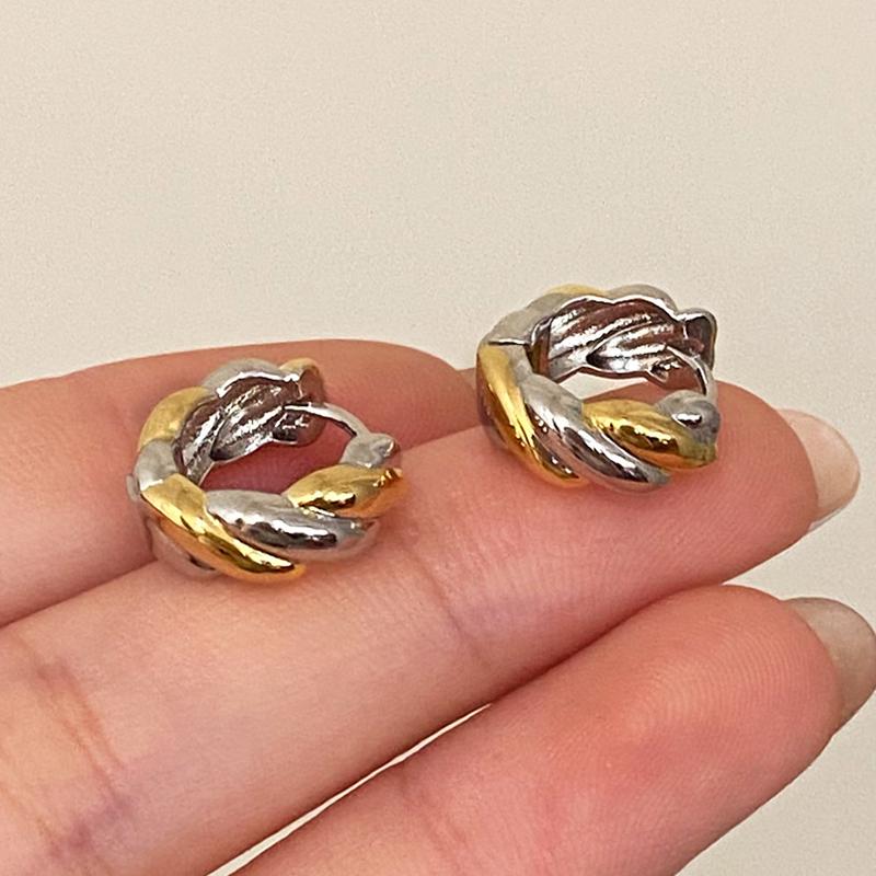 PONYKISS Минималистичные серебряные серьги-кольца скрученные круглые для женщин Модные тонкие аксессуары в стиле легкой роскоши