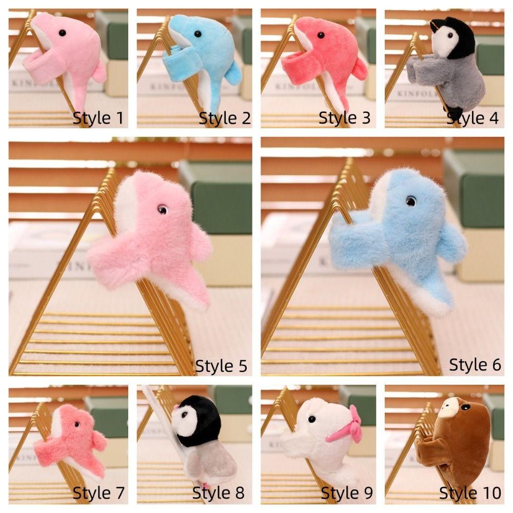 Dolphin Penguin Doll Clap Circle Stuffed Animal Stuffed Slap Snap Plush Hand Circle  Plush Bracelet
