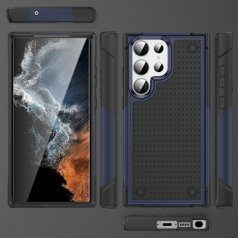 Двойной цветной квадратный чехол для Samsung Galaxy S23 + S22 Ultra A52 A32 A14 A33 5G Google Pixel 8 Pro 7A 7 Противоударный ПК Гибридный корпус телефона из ТПУ