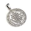 Yantra Indian Hinduism Amulet Divine Geometry Pen Top Pendant Silver
