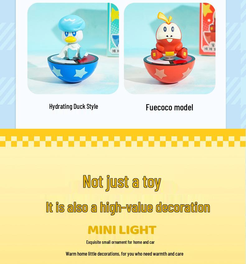 Pokémon Sitting Figurine Series: Roly-poly Decompression Toy for Home or Office Decor