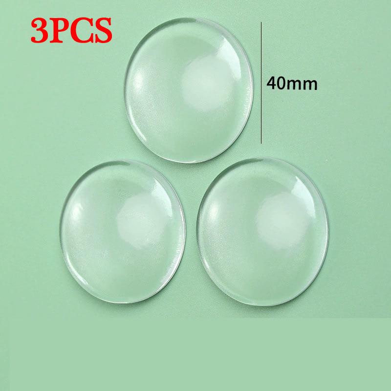 6pcs Baby Transparent Soft Silicone Wall Protector Door Handle Bumper Non-slip Self-adhesive Round Doors Stop Muffler