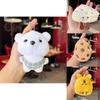 Cheddar Cheese Plush Dog Keychain With Cartoon Design For Backpack And Bag Decor