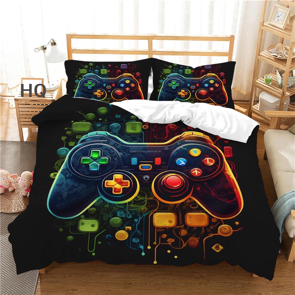 3D игровая консоль с принтом, покрывала для подростков, двойной размер, пододеяльник, роскошный мягкий высококлассный декор для спальни