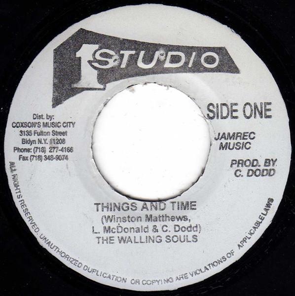 7-дюймовая пластинка WAILING SOULS - Things And Time NONE Studio One US Reggae, Ska & Dub Б/у