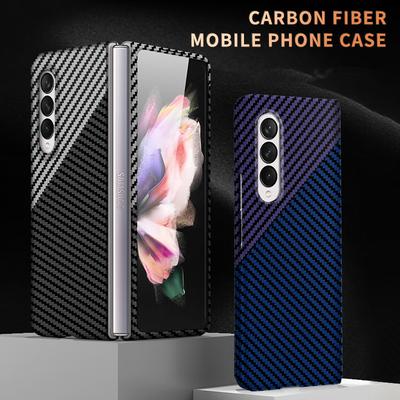 Роскошный чехол из углеродного волокна для Samsung Galaxy Z Fold 5 4 3 2 W22 W21 Z Flip 5 4 3 ZFold ZFlip Fold4 Fold5 Flip4 Flip5 Bumper Cover