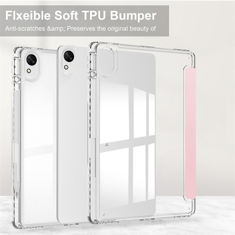 Чехол-книжка Trifold Leather Acrylic Back Hard Smart Cover для Matepad 11.5 S 11.5s с держателем для ручки, ультратонкий противоударный защитный чехол