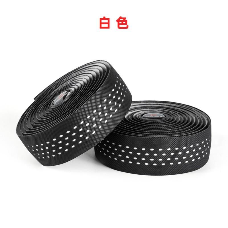 Road Bike Handlebar Tape Wrap With Sweat Absorbent Anti-Slip Durable Dual Tone Design Breathable Cork Foam Grip