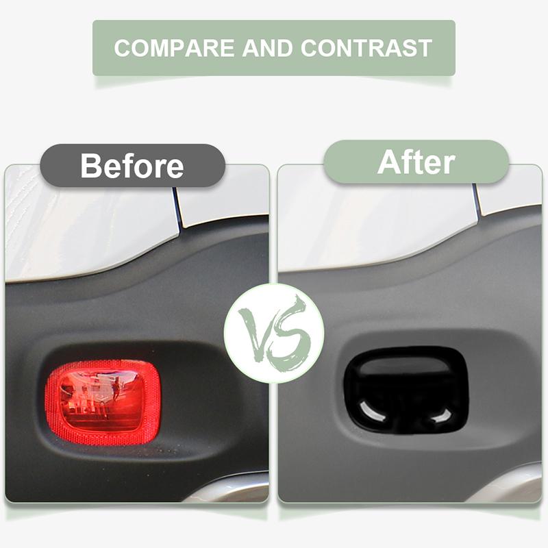 Задние противотуманные фары из АБС-пластика, декоративные наклейки, протектор для Jeep Renegade 2015-2018, автомобильные аксессуары, черный цвет