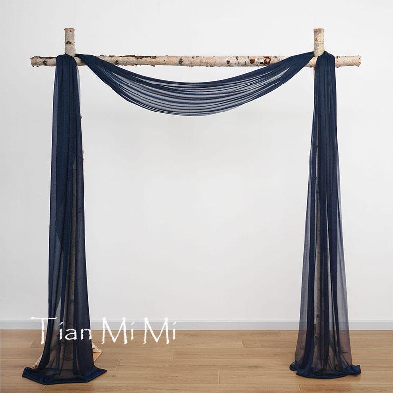 6 -10 Meters Wedding Arch Drape Fabric Sheer Chiffon Tulle Curtain Drapping Backdrop Party Supplies Drapery Ceremony Decoration