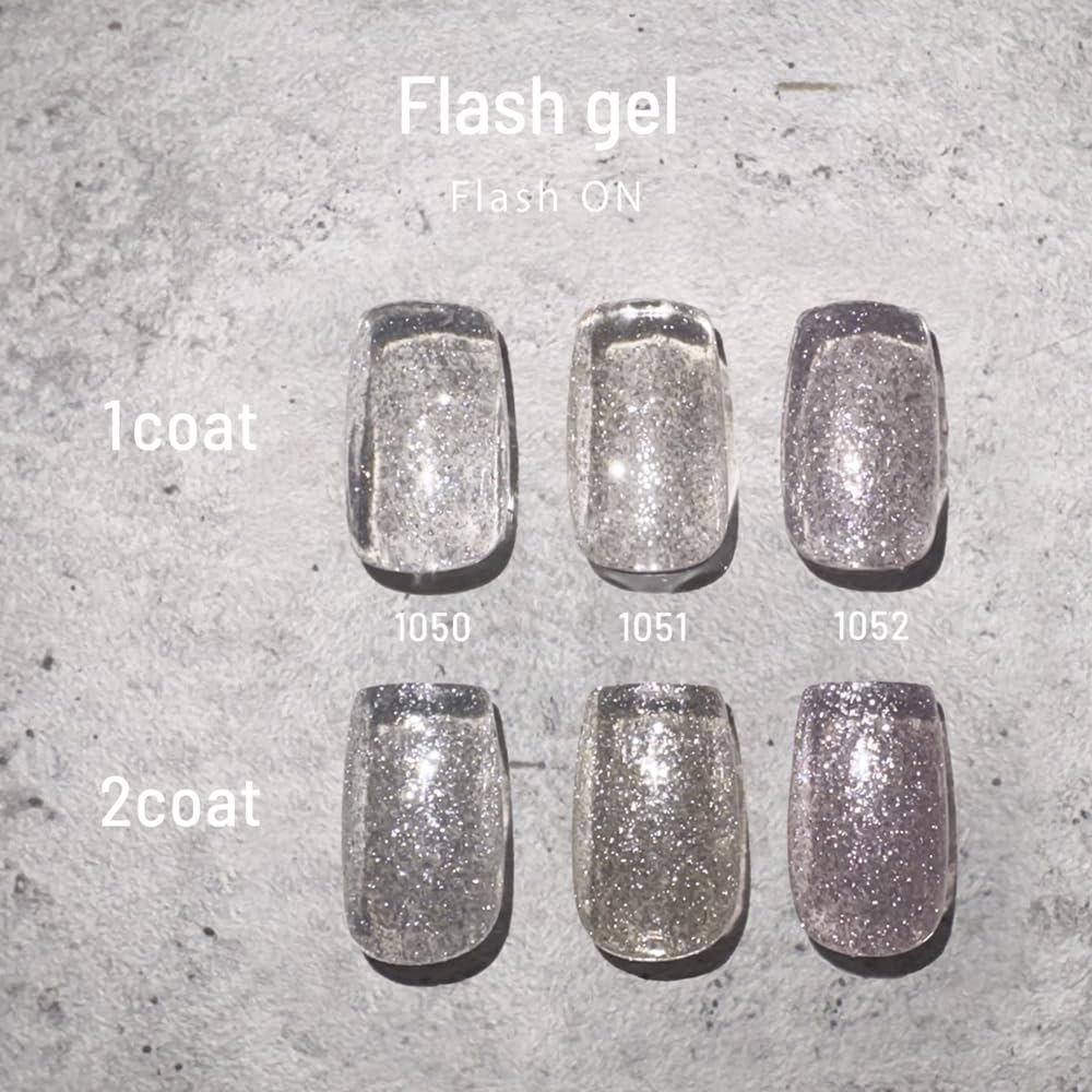 emena Aurora Flash Gel 1051 8g Icy Yellow Glitter Flake Gel Nail Polish HEMA Free