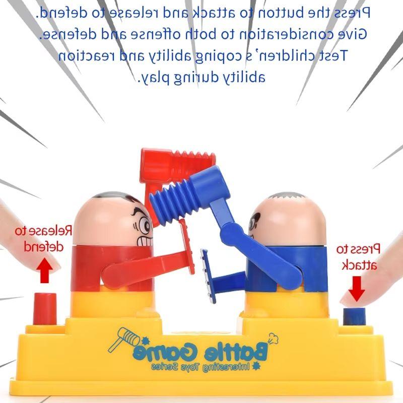 Мини Красный Синий Голова Касание Двойная Игрушка - Интерактивная Игровая Машина Боевая Игра Атака Пальцем Защита Родитель-Ребенок Для Детей