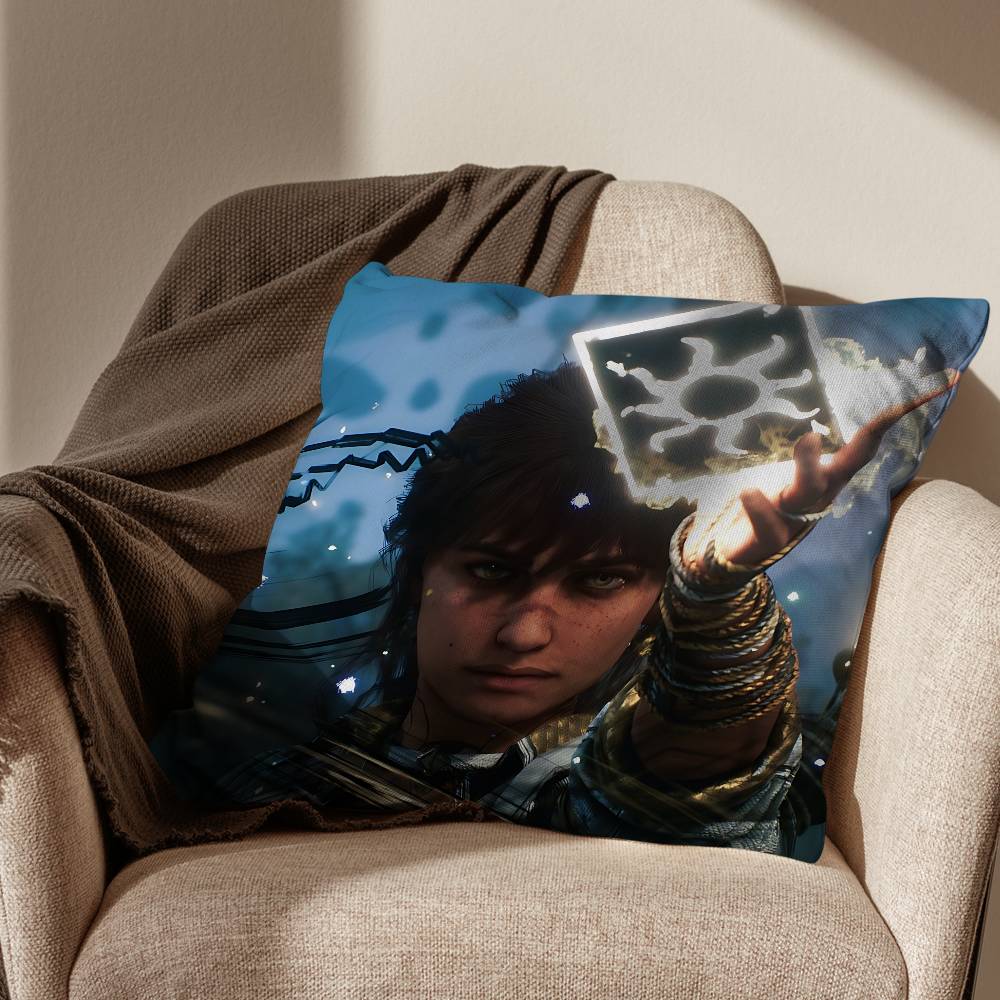 game Verso Clair Obscur Pillow Case Pillow Case Living Room Sofa Cushion Cover Suitable For Home Bedroom Room Decoration