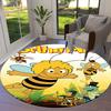 La Abeja Maya Round Area Rug,Carpet Rug for Living Room Bedroom Sofa Playroom Decor,Non-slip Floor Mat