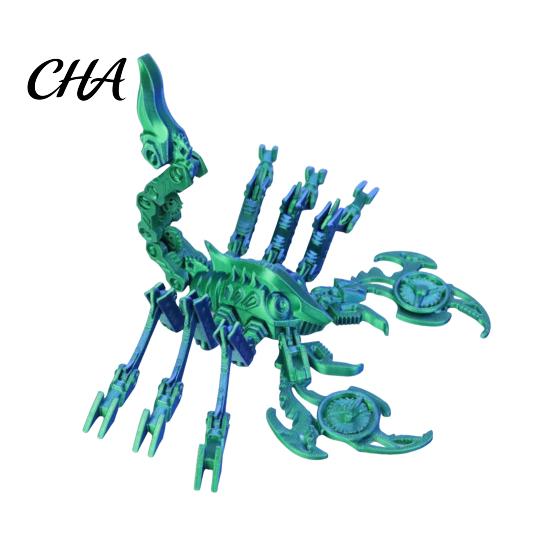 Сенсорная игрушка для снятия стресса, Механическая фигурка скорпиона с подвижными суставами, 3D-печатная модель меха с гибкими соединениями, Движущаяся фиджет-игрушка, градиентный цвет