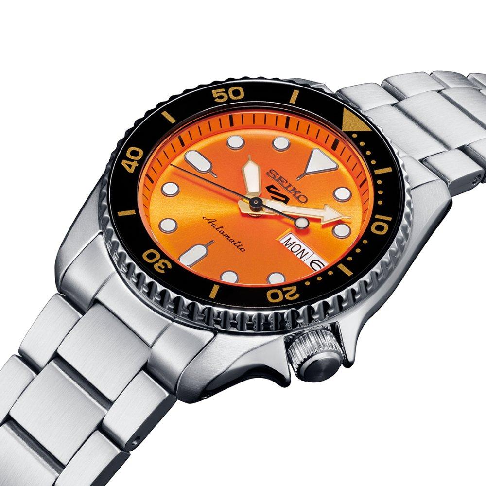 Seiko 5 Sports SRPK35K1 SKX Midi Reissue Orange Dial Automatic Мужские часы