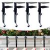Christmas Stocking Holder 2-in-1 Mantel Wreath Hanger No Drill Heavy Duty Adjustable Hook for Mantel Front Door Xmas Decoration