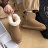 3271 Autumn and Winter Sangpo Snow Boots Medium Help Men and Women Winter Couples Fleece Thickened Cotton Shoes British Leather Martin Boots