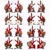 1 Pair Christmas Hairpins Holiday Antlers Design Faux Pearls Plush Ball Decor Hair Clips Christmas Party Photography Props