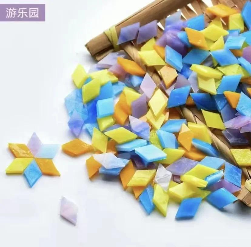 100 г Прозрачные Стеклянные Мозаичные Плитки Разноцветные Мозаичные Элементы DIY Изготовление Мозаики Камни для Рукоделия Хобби Искусства Домашнее Настенное Украшение arte