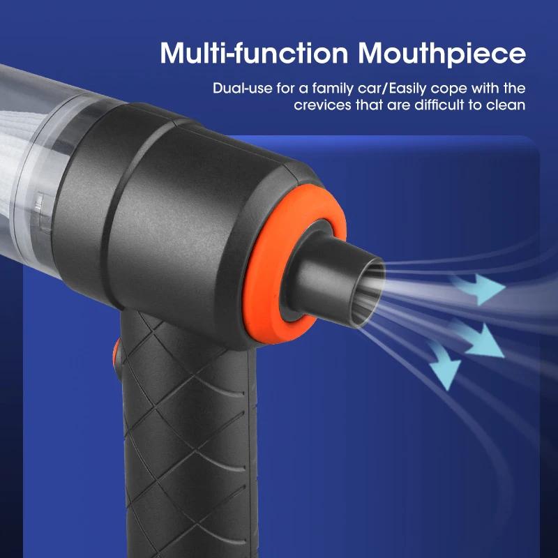 Wireless Portable Vacuum 2000mAh Car Vacuum USB Charging Deep Cleaning Handheld 6000pa Suction for Home Car Pet Hair and Office