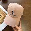 Fashion Hat Korean version of simple letter embroidery baseball cap children spring and summer couple soft top face peaked sun hat