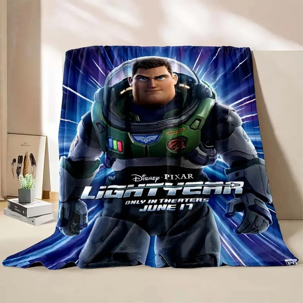 New! Super Soft Cute Toy Story Light Year Pattern Blanket Flannel for Bedroom Living Room Sofa Children Adult Blanket Great Gift