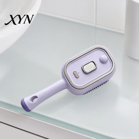 Fine Steam Output Brush Electric with Essence & Measuring Cup, Rechargeable Anti-Static Scalp Massaging Comb Massager Spray Brush, Frizz Control Hair