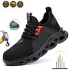 Mens Work Boots Safety Shoes Anti-puncture Anti-smash Construction Boots Indestructible Work Shoes Outdoor Lightweight Sneaker