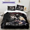 Death Note Pattern Bedding Set Quilt Cover Pillowcase Home Decor Gift (1 * duvet cover + 2 * pillowcase, without core)
