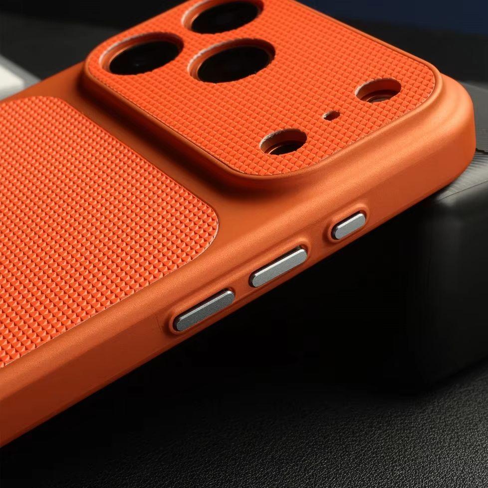 Винтажный кожаный чехол с текстурой ромбов для iPhone 17 Air 17 16 15 14 13 12 Pro Max 17Pro Ретро Ударопрочный PC Покрытие Броня Чехол