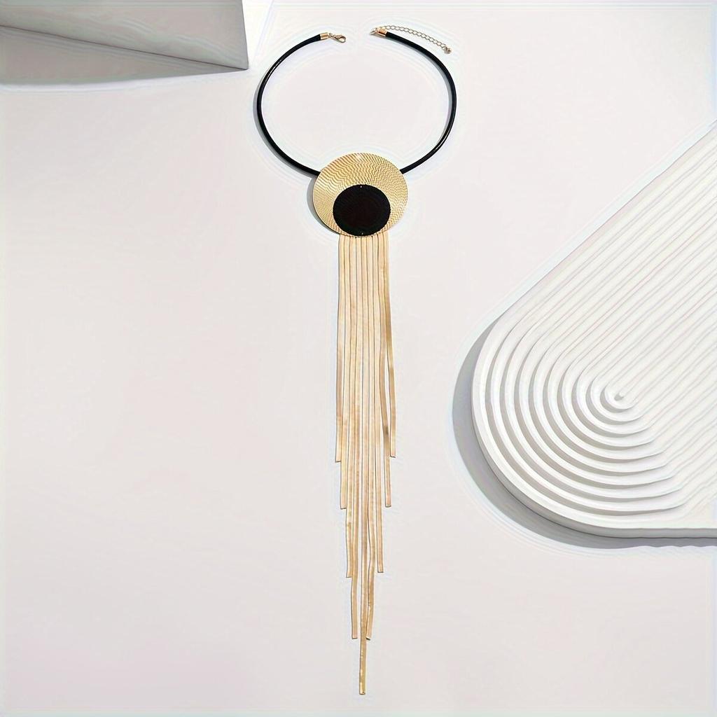 Модное круглое длинное ожерелье с кисточками для женщин