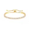 Браслеты Huitan Sparkling Cubic Zirconia для женщин, регулируемые модные теннисные браслеты, круглые/квадратные камни, роскошные модные ювелирные изделия