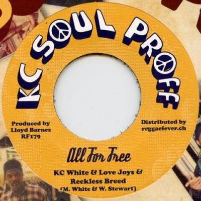 7-дюймовая пластинка KC WHITE, LOVE JOYS - All For Free / Dub RF179 Kc Soul Puff/Re 1975 Европа Регги, Ска и Даб