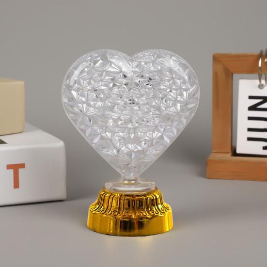 Rechargeable Night Light Stepless Dimmable Touch Lamp with USB Port Moon Star Heart Shape Bedside Lamp