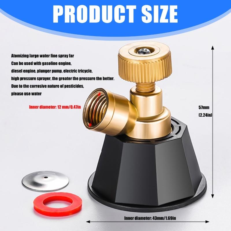 5Pieces High Pressure Sprayer Nozzle Metal Misting Nozzle for Effective Irrigation and Greenhouses Landscaping Needs