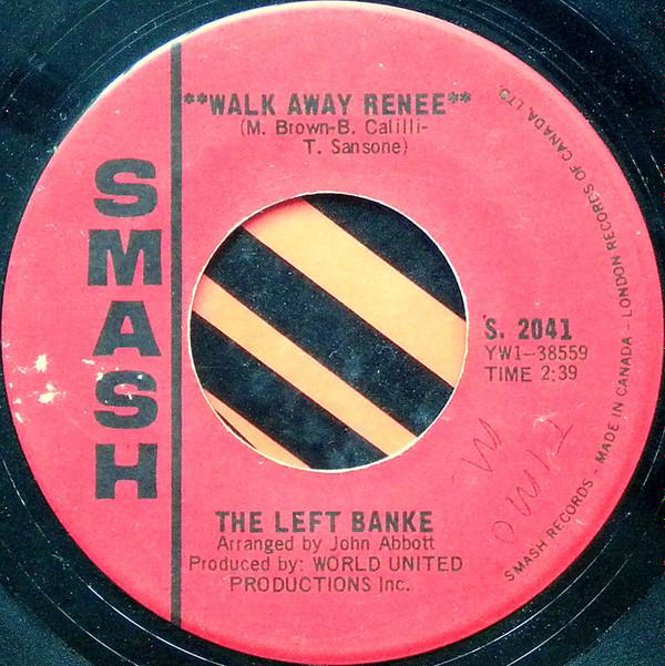 7-дюймовая пластинка LEFT BANKE - Walk Away Renee / I Haven't Got The S2041 Smash Records 1966 Канада Рок Б/у