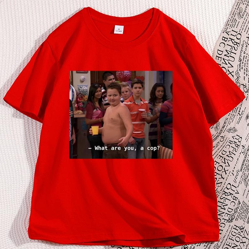 Gibby What Are You A Cop TShirt Casual Cotton Short Sleeve Round Neck Tshirt Streetwear Comfortable Loose Round Neck Tees
