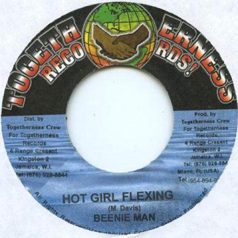 7-дюймовая пластинка BEenie MAN - Hot Girl Flexing Togetherness 1998 Ямайка Регги, Ска и Даб