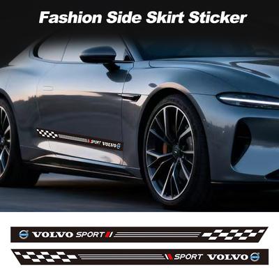 Наклейка на боковой порог автомобиля Автомобильные виниловые гоночные наклейки Декор для EX30 XC60 XC40 V60 V40 XC90 XC70 V50 S60 V70 S90 Olestar T6