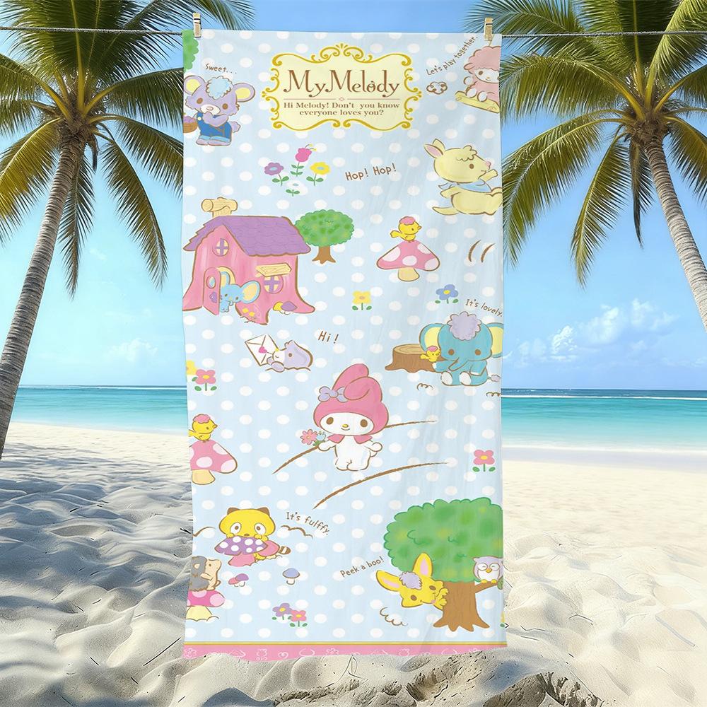 Microfiber Printed Beach Towel Quick-Drying Sand-Proof Absorbent Bath Towel Travel Swimming Towel