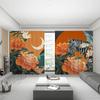 New Swan Cherry Blossom Sunflower Flower High Blackout Curtain Girls Bedroom Space Living Room Thick Shading Curtain Modern Style Drapes