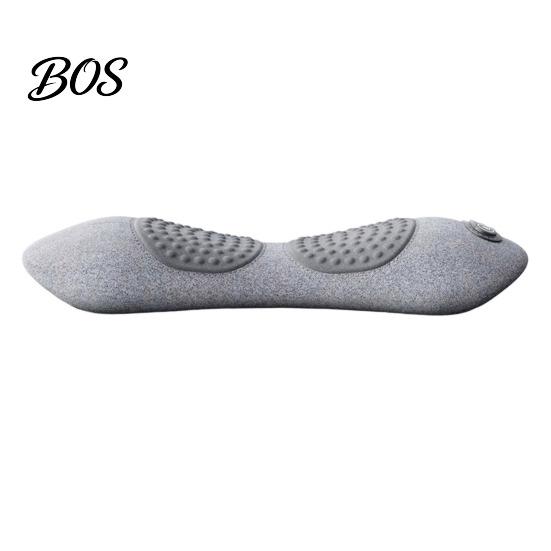 Electric Back Massager Pad Lumbar Support Pillow, 3-in-1 Rechargeable Memory Foam Bed Cushion with Vibration Travel Relief And Heat, Portable Massage