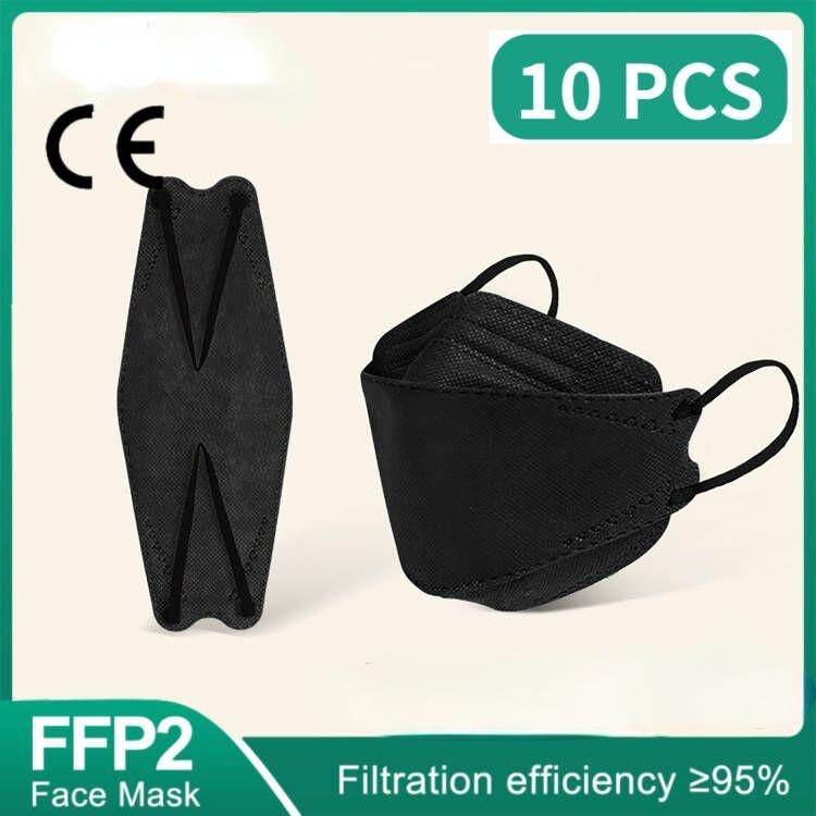 Подходит для детей 4-12 лет, маски FFP2 Morandi, 4 слоя, корейские Homologada Mascarillas FPP2 Niños, черная маска FFP2mask Kids