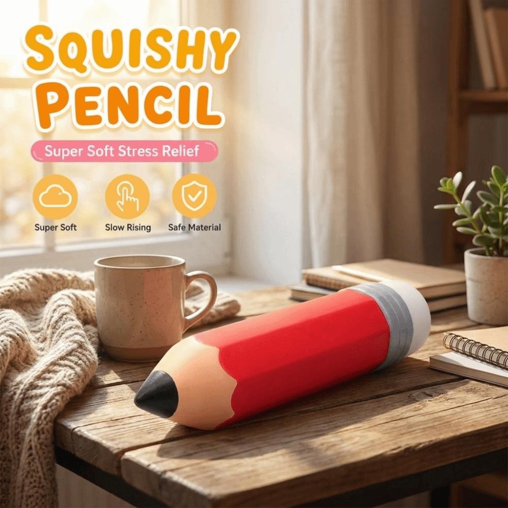Pencil Shaped Fidget Toy Pinch Le TPR Stress Relief Toy Simulation Squeeze Toy Party