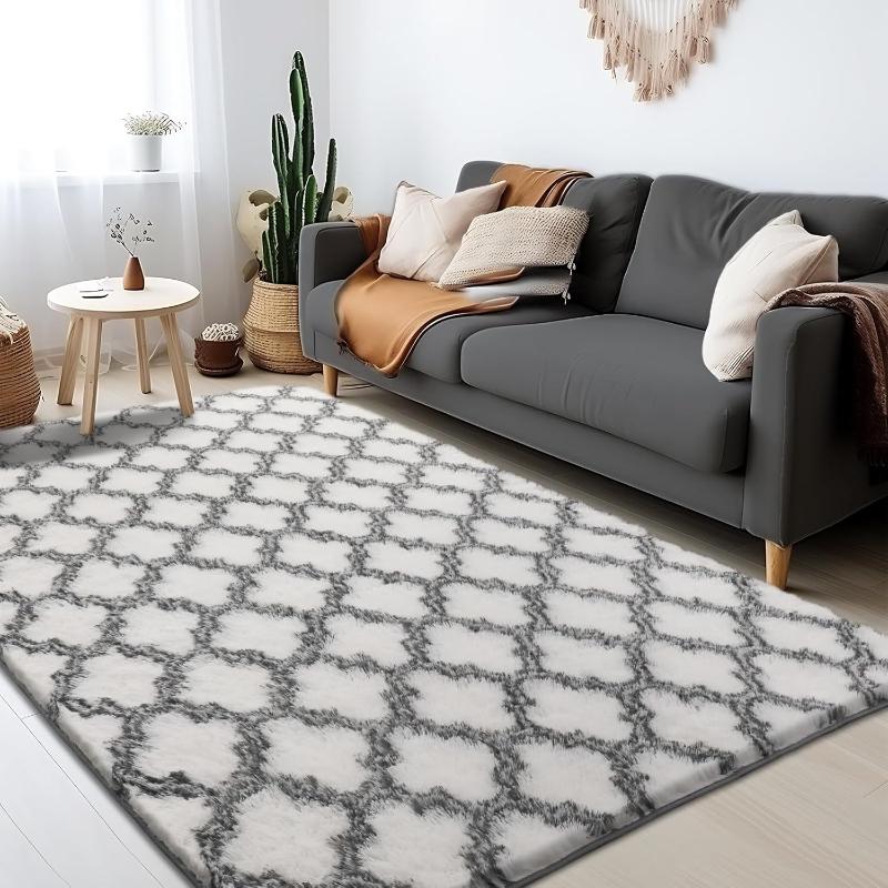2027 Thick Area Rug Light Grey Fluffy Shag for Bedroom Ultra Soft Plush Fuzzy Washable Carpet for Living Room Dorm Nursery Shaggy Kids Baby Girls Boys