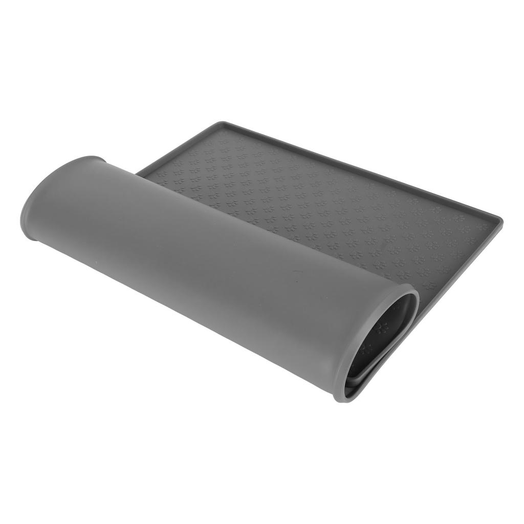 Pet Feeding Mat Silicone Waterproof Safe Raised Edge Slip Resistant Pet Mat for Dog Cat