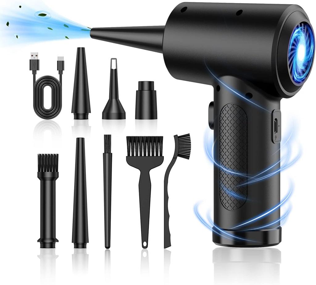 Cordless Electric Violent Jet Fan Handheld Turbo Leaf Blower and Duster for Clearing Snow and Leaves Made of Durable Plastic